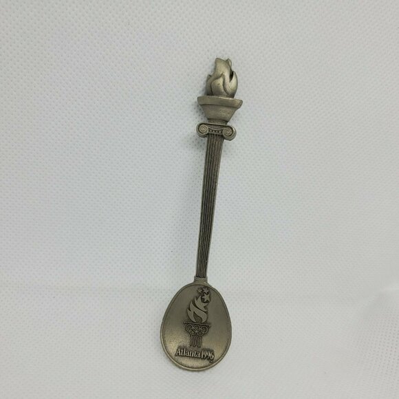 Fort Pewter Atlanta 1996 Vintage 100th Olympic Flame Embossed Mini Spoon - Picture 11 of 11